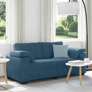 Kék bársony loveseat kanapé 180x77x82 cm