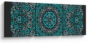 A díszítő absztrakció képe (órával) (90x30 cm)