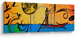 Egy ősi festmény képe (órával) (90x30 cm)