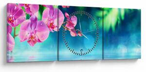 Kép - Orchidea (órával) (90x30 cm)