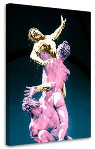 Gario Vászonkép Rózsaszín figurák és egy arany no - Gab Fernando Méret: 40 x 60 cm
