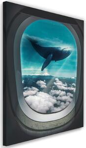 Gario Vászonkép Bálna úszik a felhők felett - Gab Fernando Méret: 40 x 60 cm