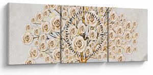 Egy virágfa képe (órával) (90x30 cm)