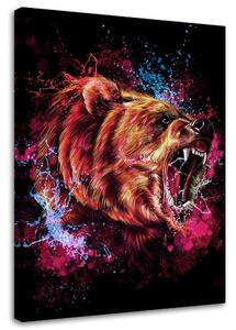 Gario Vászonkép Dühös medve - Dmitry Belov Méret: 40 x 60 cm