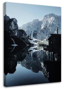 Gario Vászonkép Lago de Braies - Dmitry Belov Méret: 40 x 60 cm