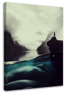 Gario Vászonkép Noi alak a víz alatt - Barrett Biggers Méret: 40 x 60 cm