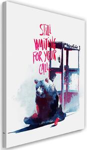 Gario Vászonkép Ülo medve egy automata alatt - Robert Farkas Méret: 40 x 60 cm