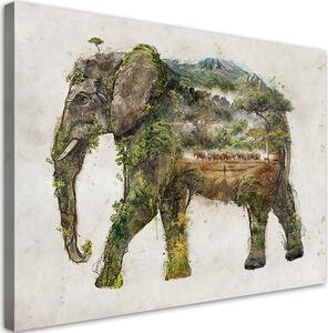 Gario Vászonkép Elefánt és expedíció - Barrett Biggers Méret: 60 x 40 cm