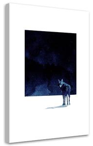 Gario Vászonkép Farkas egy téli éjszakán - Robert Farkas Méret: 40 x 60 cm