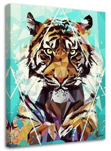 Gario Vászonkép Tigris mint kézzel festett - Cantu Méret: 40 x 60 cm