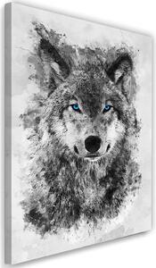 Gario Vászonkép Kék szemu farkas - SyanArt Méret: 40 x 60 cm