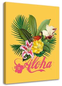 Gario Vászonkép Aloha sárga háttérrel - Andrea Haase Méret: 40 x 60 cm