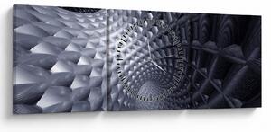 Kép - Absztrakció 3D (órával) (90x30 cm)