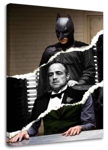 Gario Vászonkép Kollázs Batman és Keresztapa - Norrobey Méret: 40 x 60 cm