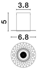 Uho álmennyezetbe süllyeszthető spotlámpa