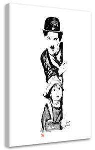 Gario Vászonkép Charlie Chaplin és a baba - Péchane Méret: 40 x 60 cm