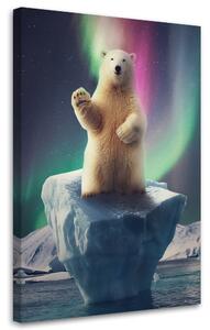 Gario Vászonkép Boldog jegesmedve - Patryk Andrzejewski Méret: 40 x 60 cm