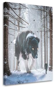 Gario Vászonkép Óriáskutya a téli erdőben - Alex Griffith Méret: 40 x 60 cm