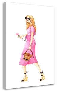 Gario Vászonkép Rózsaszín elegancia - Gisele Oliveira Fraga Baretta Méret: 40 x 60 cm