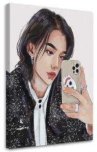 Gario Vászonkép Tizenéves egy telefonnal - Vivian Lihonde Méret: 40 x 60 cm