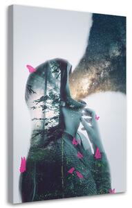 Gario Vászonkép Pillangó Forest Man Absztrakció - Bryantama Art Méret: 40 x 60 cm