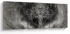 Kép - Az élet fája (órával) (90x30 cm)