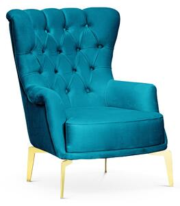 Dana Gold chesterfield tűzött fotel