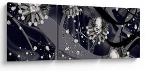 Kép - Gyémántok a térben (órával) (90x30 cm)