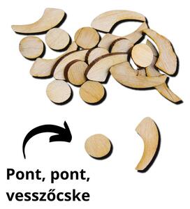 Natúr fa - Pont,vessző 20db/csomag - KIFUTÓ