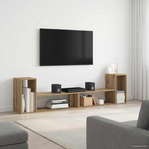 TV szekrény 100 x 30 x 50 cm Kézműves Tölgy Szerelt Fa