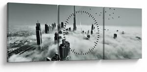 Kép - Felhőkarcolók Dubaiban (órával) (90x30 cm)