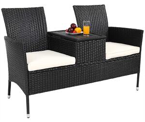 Deuba Rattan pad WPC - fekete