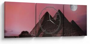 Kép - Piramisok giza, Egyiptom (órával) (90x30 cm)