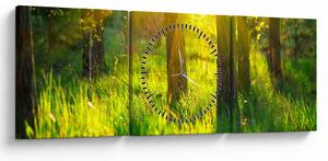 Kép - Az erdő tavaszi ébredése (órával) (90x30 cm)