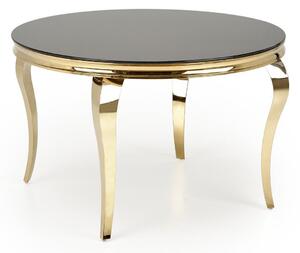 Asztal Houston 1813, 76cm, Fekete, Aranysárga