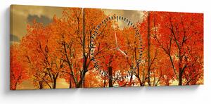 Kép - Ősz (órával) (90x30 cm)