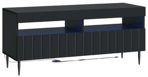 LED TV szekrény Fekete Szerelt Fa