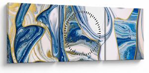 Kép - Márványhullámok (órával) (90x30 cm)