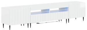 5 darabos LED TV szekrény Magasfényű Fehér Szerelt Fa