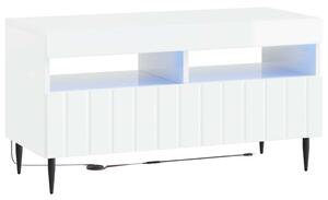 LED TV szekrény Magasfényű Fehér Szerelt Fa