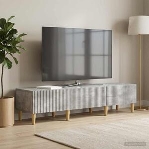 TV szekrény fiókkal Betonszürke 147 x 34,5 x 30 cm Szerelt Fa