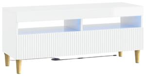 LED TV szekrény Magasfényű Fehér Szerelt Fa