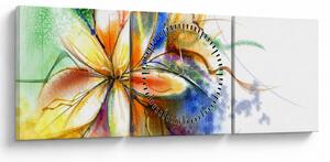 Kép - Virág (órával) (90x30 cm)