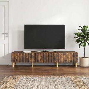 TV szekrény fiókkal Füstös Tölgy 147 x 34,5 x 30 cm Szerelt Fa