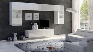 CHEMUNG 2 nappali fal LED fehér világítással - fehér / fényes fehér