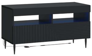 LED TV szekrény Fekete Szerelt Fa