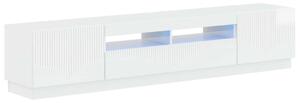 5 darabos LED TV szekrény Magasfényű Fehér Szerelt Fa