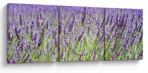 Egy mező képe a levendulával (órával) (90x30 cm)