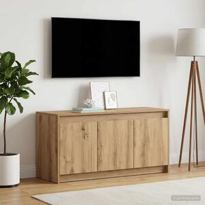 TV szekrény 100 x 34 x 50 cm Kézműves Tölgy Szerelt Fa