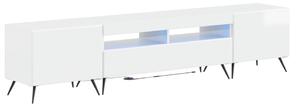 5 darabos LED TV szekrény Magasfényű Fehér Szerelt Fa
